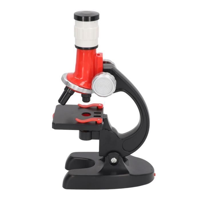 Mxzzand jouet de microscope pour enfants Kit de Microscope pour enfants,  Image claire 1200x, lentille à Angle réglable, jeux piece