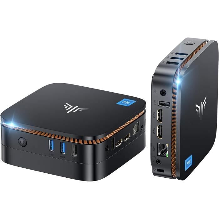 NiPoGi – Mini PC – Windows 11 Intel Twin Lake N150 – 16Go DDR4 – 1TB – 4K UHD – Double WiFi – Gigabit Ethernet – HDMI