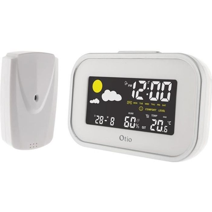 Station météo int/extérieur couleur - Blanc