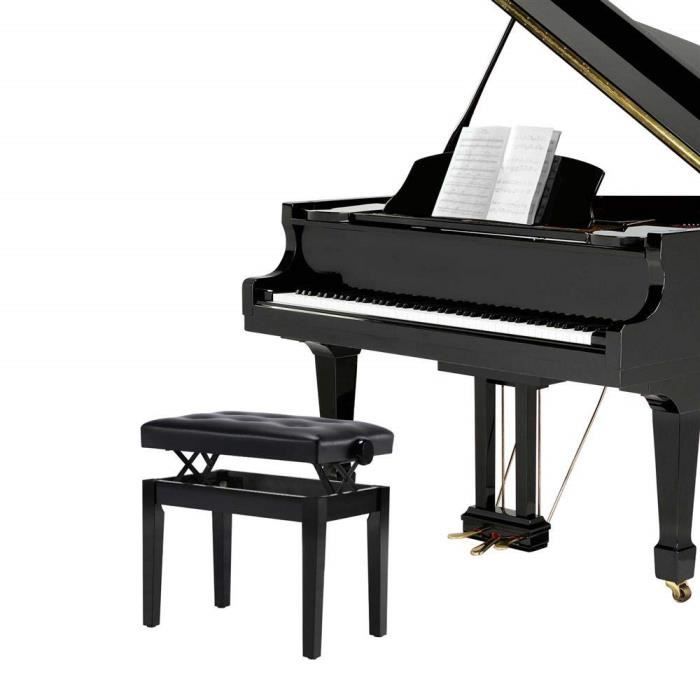 IBOWZ Banquette Piano Banc,Tabouret Piano Banc de Piano Solo Robuste  Tabouret en Cuir Confortable pour Une Personne rempli d'éponge à Haute