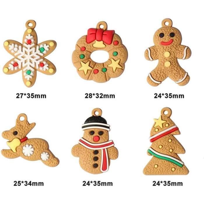 6 pcsKit de Decoration Ornement Noel Sapin Figurine Suspendue