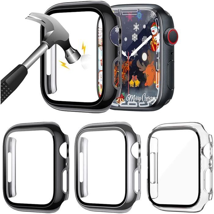 RASENA  Coque pour Apple Watch Series 8/Series 7 45mm Protection &Eacute;cran[3 Pi&egrave;ces] Rigide Mat PC Anti-Rayures Verre Tremp&eacute; Protecteur 