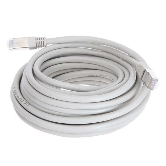 Câble RJ45 Cordon 10m Catégorie 6 Haut Débit