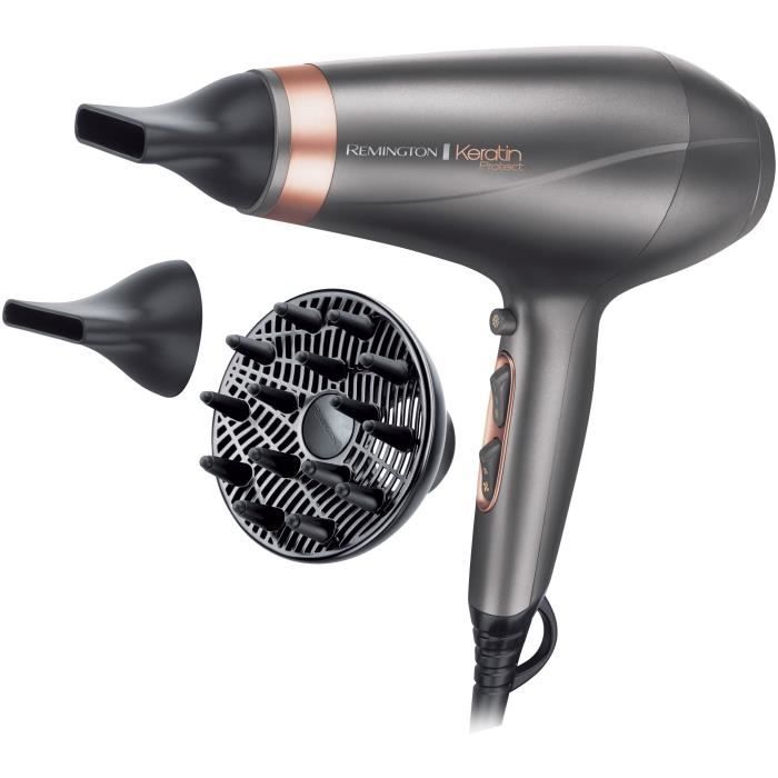 Remington AC8820 Sèche-Cheveux 2200W Professionnel Keratin Protect, Soin Kératine et Huile d'Amande