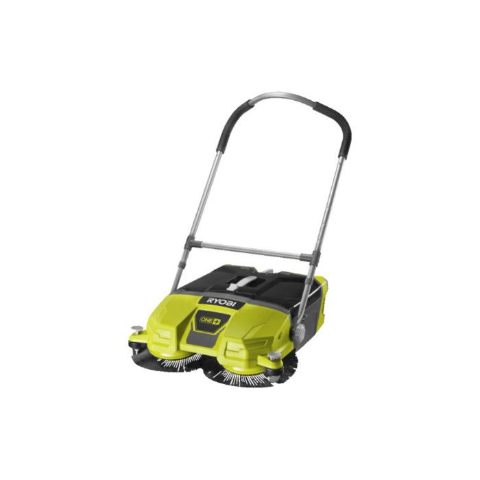 Balayeuse motorisée - RYOBI - Largeur de nettoyage 53 cm - 2 brosses - Bac collecteur 17 L - Allumage au pied