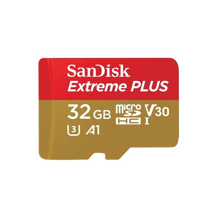Carte mémoire flash - SANDISK - 32GB - Extreme PLUS microSDHC - A1 C10 V30 UHS-I U3 Carte mémoire flash - SANDISK - 32GB - Extreme PLUS microSDHC - A1 C10 V30 UHS-I U3