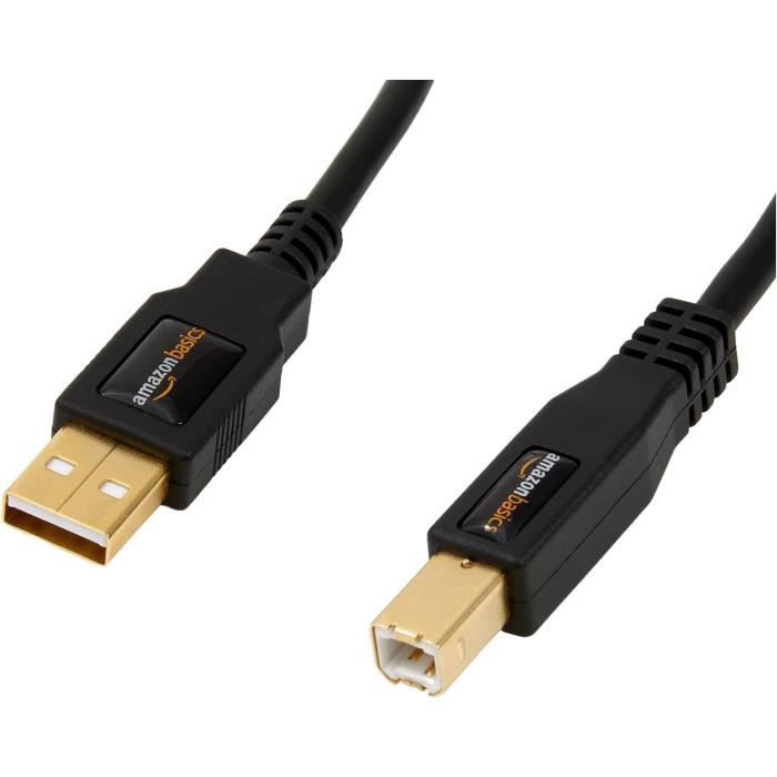 Câble Imprimante/scanner USB 2.0 A Mâle Vers B Mâle - Longueur 1,8m Ou 3m, Marque Vivanco, Neuf