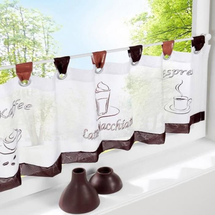 SIMPVALE 1 Piece Decoration Rideau de voile court Patchwork 60_x_120_cm ...