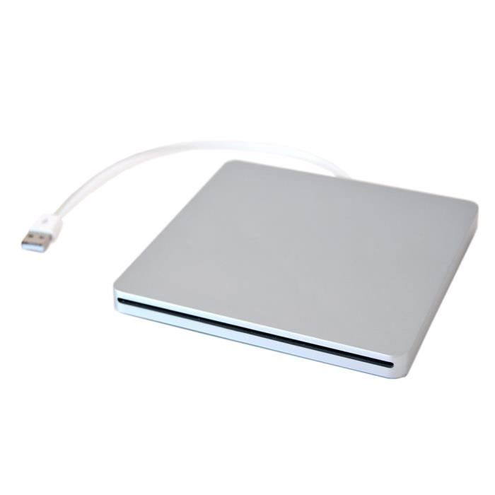 Externe Usb Dvd Case Pour Macbook Pro Disque Dur Sata Super Multi Dvd A Fente En Aluminium Look Argent Prix Pas Cher Cdiscount