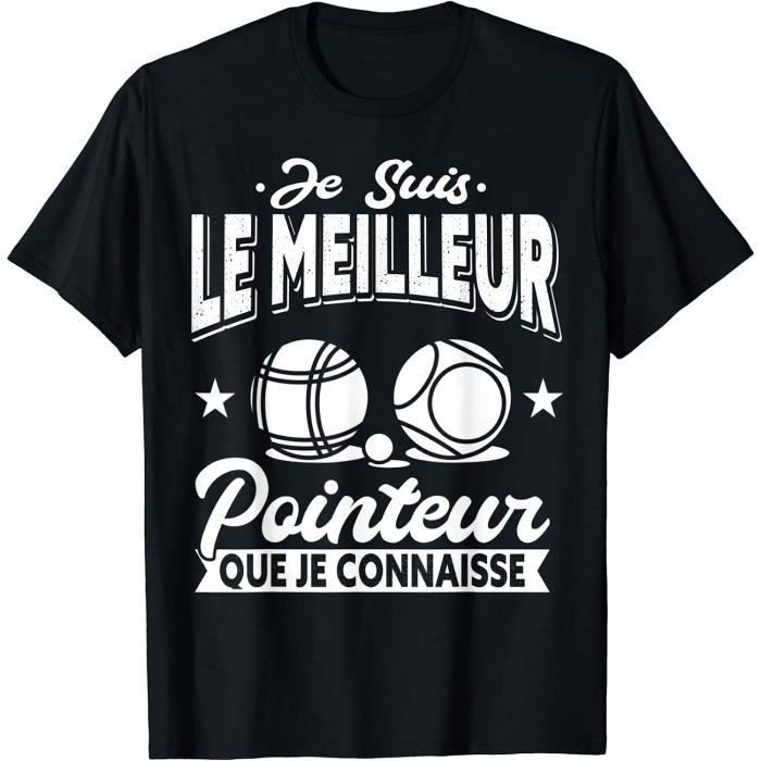 Femme Pétanque Cadeau Évolution de la Pétanque T-Shirt avec Col en V