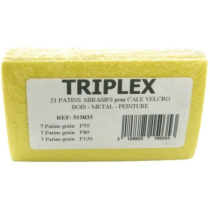 Recharges patins pour cale à poncer - lot de 21 - grain 50 - 80 - 120