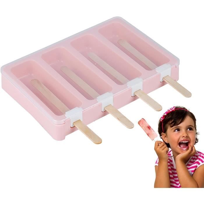 Moules à Popsicle, Moule à Pop Glace 8 Pièces, Moule à Crème Glacée Réutilisable à