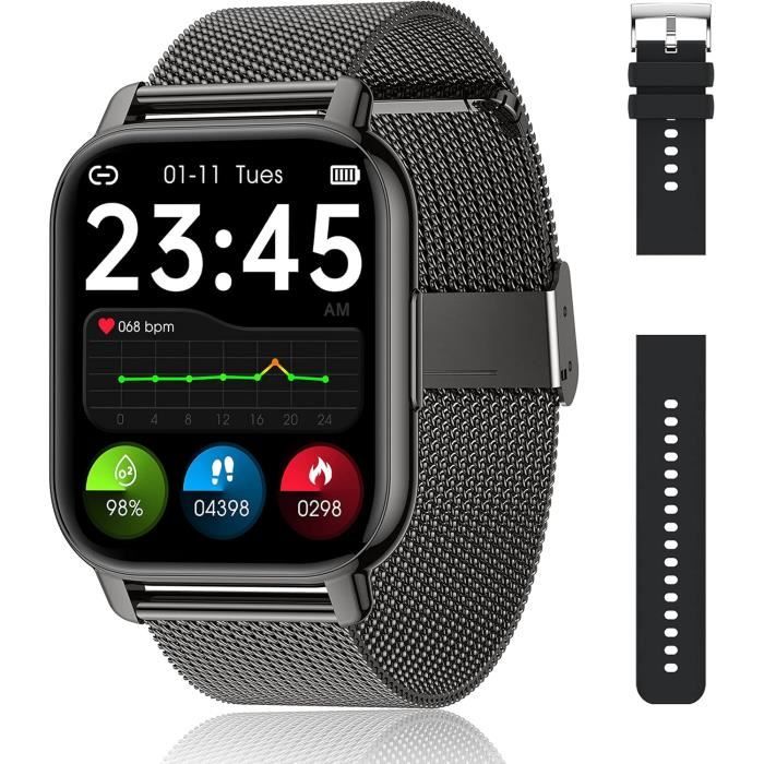 Montre Connectée Femme Homme Sport, Montre Intelligente Avec Appels Bluetooth Montre Connecter