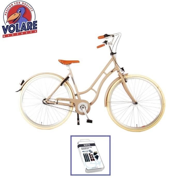 Velo pour enfants Volare Lifestyle 51 cm Sable 3 vitesses Position de selle basse Y compris le kit de reparation de Cdiscount Sport