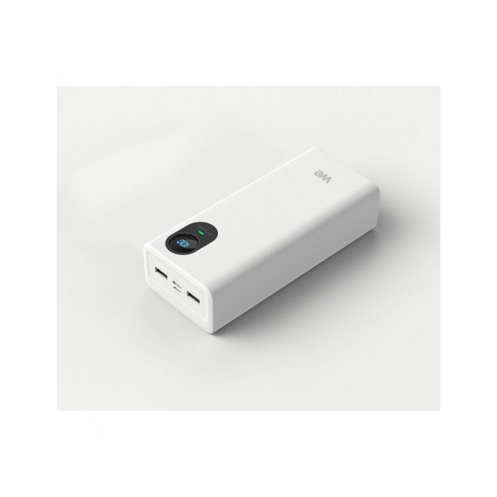 Batterie de secours WE pour PC portable 27000 mah / 65W Ecran LCD, entrée: USB-C + micro USB, sortie: 2*USB+ 1 USB-C Blanc