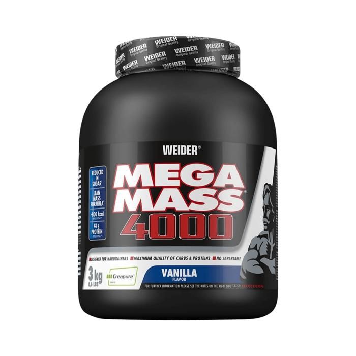 WEIDER Mega Mass 4000 Vanille 3 kg - Cdiscount Sport