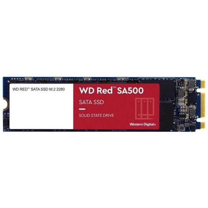 WESTERN DIGITAL - Red SA500 WDS500G1R0B - Disque dur SSD - 500 Go - Interne - M.2 2280 - SATA 6Gb/s