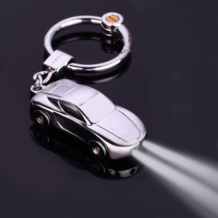 Porte-clés voiture Forme de en métal Porte décoratif Keychain