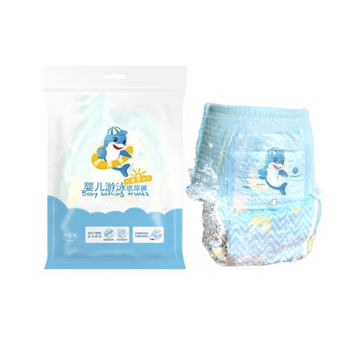 Couche De Bain Réutilisable Pour Bébé - Ajustable De La Naissance à 2 Ans, Imperméable TPU/PUL, Lavable (Blanc) - 4