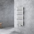 Sogood radiateur de salle de bain sèche-serviette 120x60cm radiateur tubulaire vertical chauffage à eau chaude blanc-1