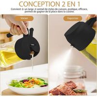 Bouteille Huile Olive Bec Verseur 470 ML Pulverisateur D'huile Et Distributeur 2 En 1, Huile D'olive Distributeur Verseur Pour, Cuisine,Friteuse D'air, Salade (Jaune) - Maison Distributeur Huile D'olive