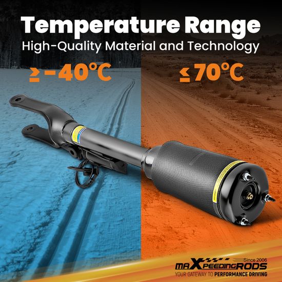 Kit 2 Jambes De Suspension Pneumatique Avant Pour Mercedes GL (X164), Classe M (W163/W164) - Amortisseur à Gaz