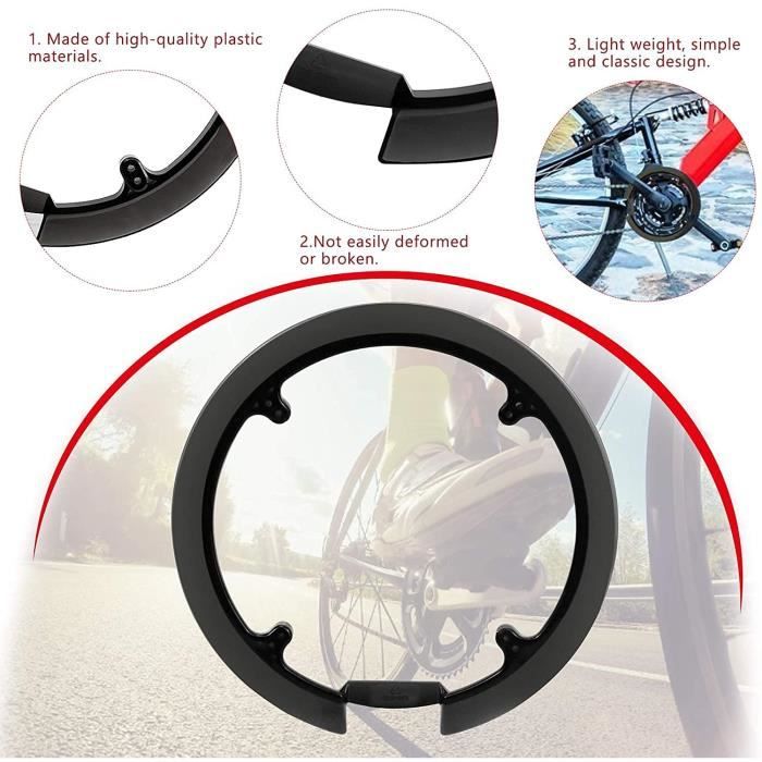 Protège-plateau De Pédalier Pour VTT/vélo - Compatible Plateaux 42 Dents - Plastique Transparent - Protection Contre La Boue Et Les Chocs - 2