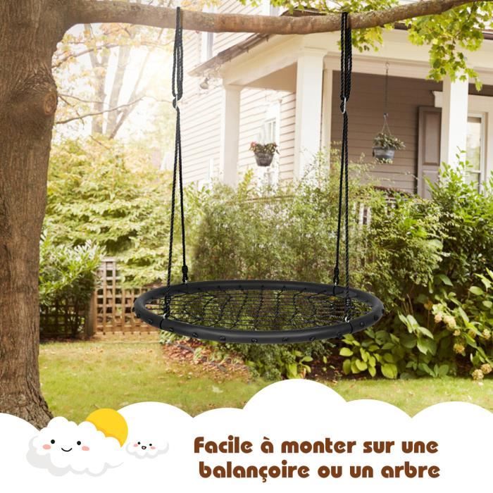 DREAMADE Balançoire Nid d'Oiseau Ronde en Tissu Oxford,Balançoire à Suspendre Enfants avec Hauteur Réglable 100-180CM,Siège Suspendu Charge 300KG pour Jardin,Caming,Balcon (Vert, Renforcée DREAMADE Balançoire Nid d'Oiseau Ronde en Tissu Oxford,Balançoire à Suspendre Enfants avec Hauteur Réglable 100-180CM,Siège Suspendu Charge 300KG pour Jardin,Caming,Balcon (Vert, Renforcée