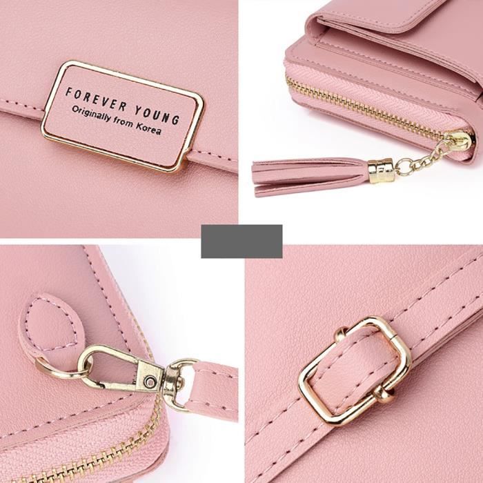 Générique Sac Bandoulière Femme,petit Sac Téléphone Portable Femme,porte Monnaie Portefeuille Femme,avec Bandoulière Réglable,fonctionne Avec La Plupart Des Smartphones (A