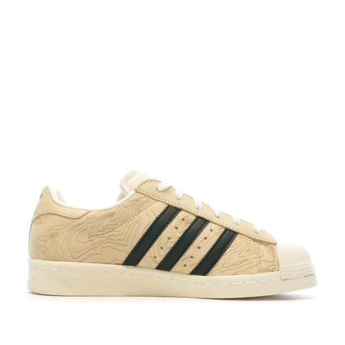 Baskets Femme Adidas Superstar 82 Beige Tige cuir Lacets