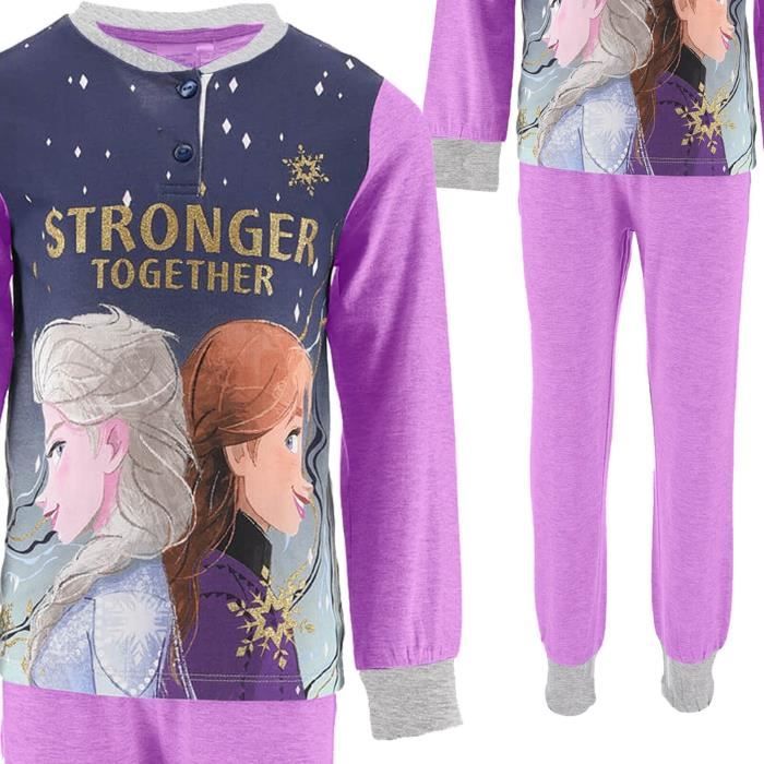 Ensemble de Pyjama La Reine des Neiges DISNEY Fille Violet Hiver
