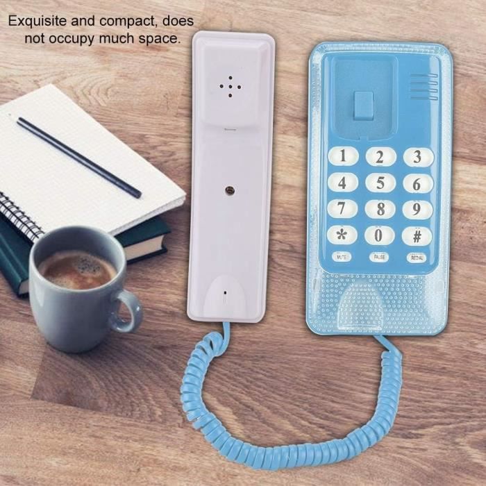 Mini Téléphone Mural, Téléphone Fixe Rétro Fixable Au Mur Avec Fonction ...