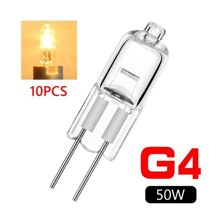 Ampoules Halogènes G4 10W 12V RPANLE - Lot De 10, Blanc Chaud 3000K