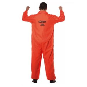 Costume Prisonnier Orange Taille L – Déguisement Carnaval Adulte Homme Ou Femme