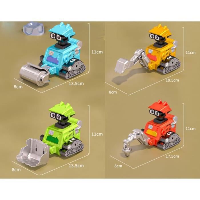 WolinTek 4 Mini Voitures à Friction Avec Lumières Et Sons – Jouet Pousse Et Va Pour Bébé, Police, Pompier, Ambulance Et Taxi – Cadeau Éducatif Dès 1 An