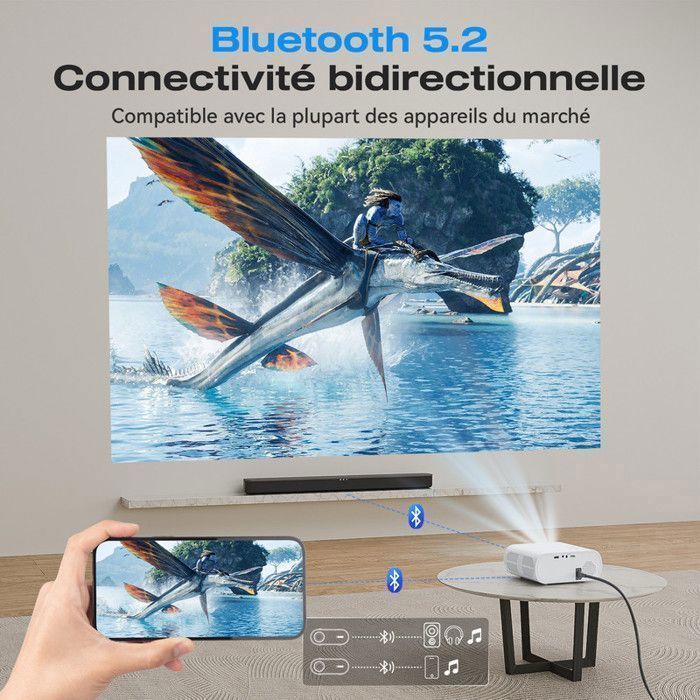 Amento Videoprojecteur 4K Wifi Bluetooth Avec Netflix Intégré, 1080P