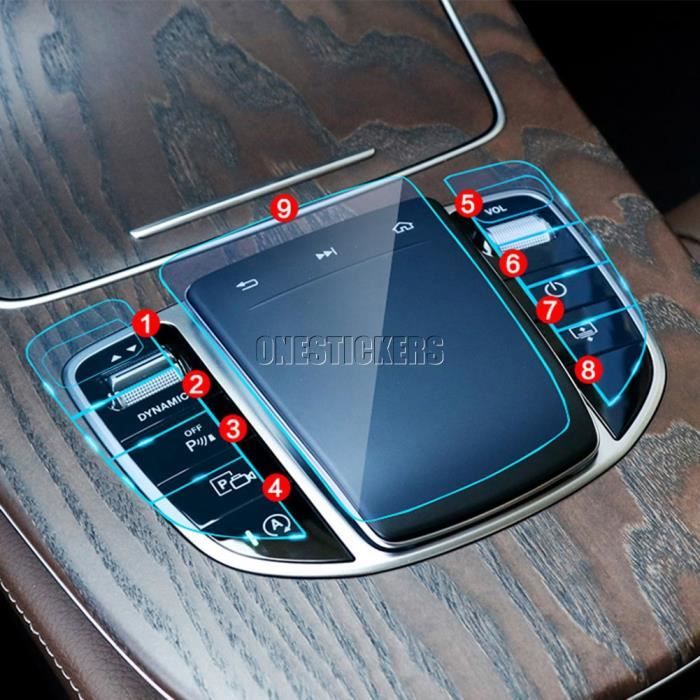SALALIS Autocollant décoratif de garniture de cadre de volant de voiture  pour Mercedes Benz E W213 C W205 GLC X253 - Cdiscount Auto