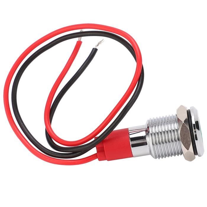 Voyant Lumineux LED étanche 220V - Diamètre 6 Mm - Fil Conducteur - Métal Cuivre/chrome - Neuf