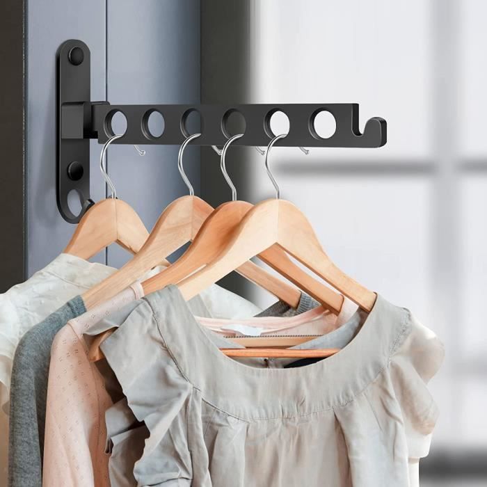Étendoir Mural, Cintre Mural Porte-vêtements Pliable, Séchoir à Linge