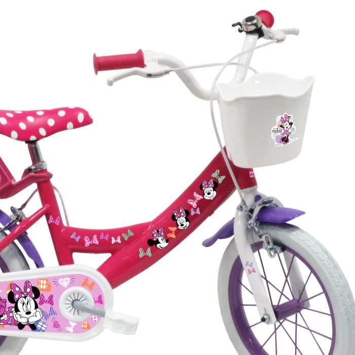 Garbenat Vélo Enfant 14 Pouces – Roues Stabilisatrices, Cadre Acier, Hauteur Réglable, Freins Double, Pour 3-4 Ans (90-110 Cm) – Rouge