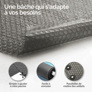 Bâche à Bulles Piscine ECOFILM Bleu Nuit 4,40 X 2,10 M – Éco-Responsable 180 Microns, Compatible Intex Rectangulaire 4,50 X 2,20 M – Fabriquée En France, Économies D’Énergie Jusqu’à 70 %