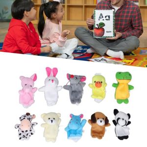 JEYORZY – 10 Marionnettes à Doigts En Peluche Douce – Set Pour Garçons Et Filles – Raconter Des Histoires – Cadeau Noël Pâques – Lavable Machine