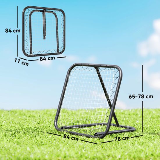Filet de rebond double face 120 × 120 cm – angles réglables 60° / 90° / 120° – Pliable, pour football, baseball & softball - Sport Filet de rebond double face 120 × 120 cm – angles réglables 60° / 90° / 120° – Pliable, pour football, baseball & softball - Sport