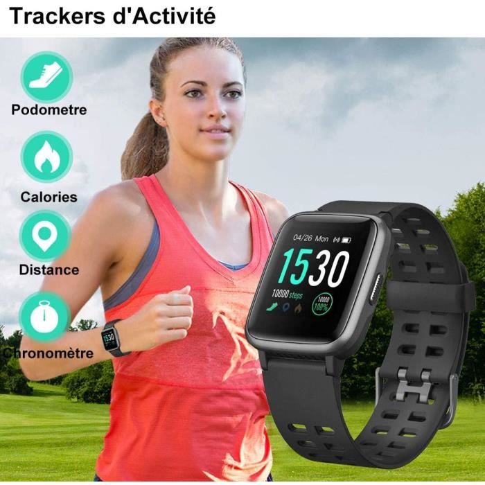 Montre connectée femmes homme montre intelligente android ios smartwatch  vibrante bracelet connecté cardio montre sport etanche ip - Cdiscount  Téléphonie