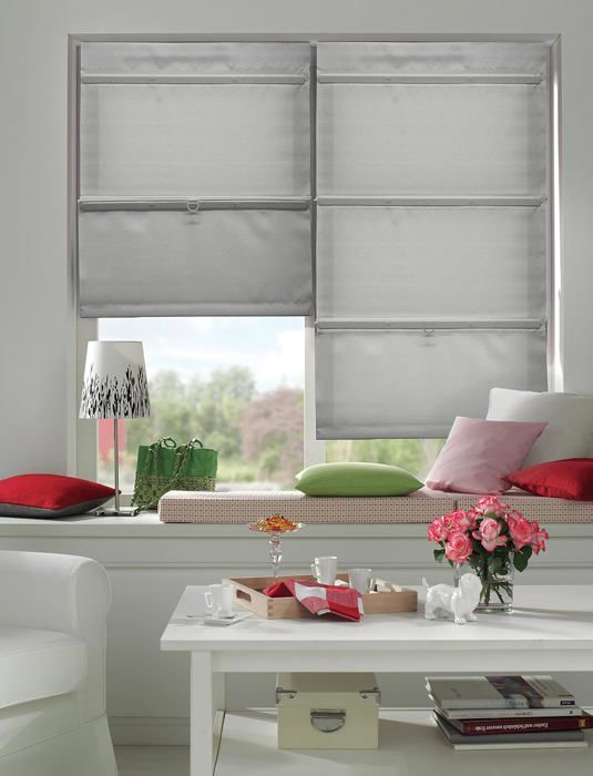 Store romain à œillets Verlock - Rayures - Opaque - Gris - Largeur : 80 x hauteur : 140 cm
