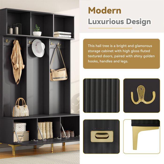Meuble Porte-Manteau et Chaussures, Vestiaire d'entrée Moderne avec