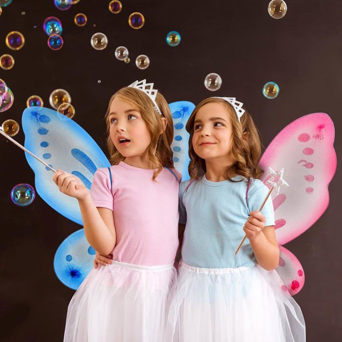 Nœud papillon à paillettes de dessin animé pour filles 7 pouces avec