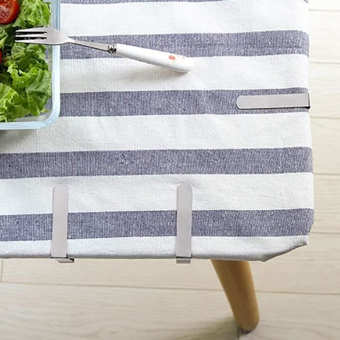 Lot De 10 Pinces à Nappe En Acier Inoxydable - 5 Couleurs - Pour Tables Jusqu'à 45 Mm D'épaisseur