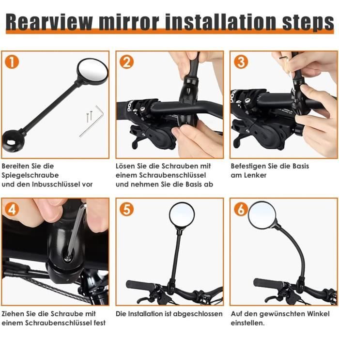 Rétroviseurs Vélo Arkham - Lot De 2 Miroirs Convexes Réglables