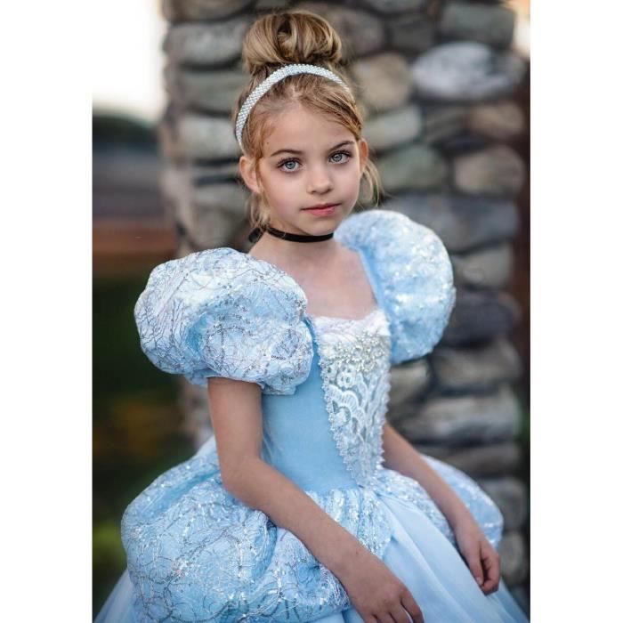 D guisement Princesse Cendrillon Bleu pour Fille FINDPITAYA Cosplay Halloween No l